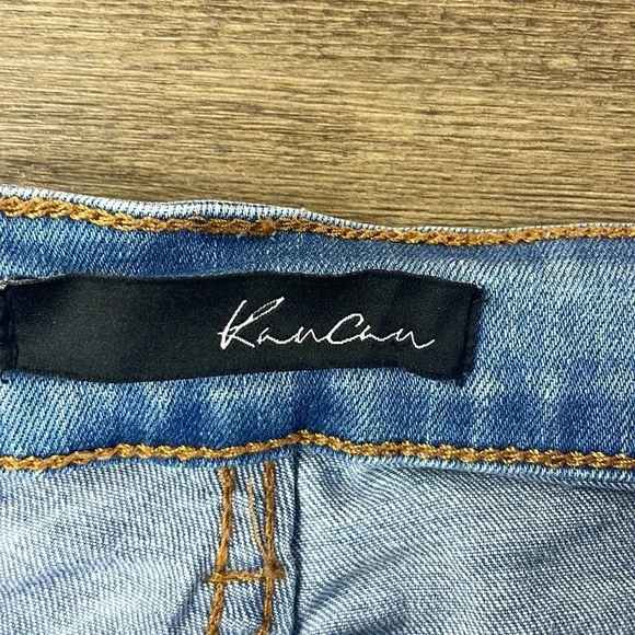 KanCan Women’s High Rise Cuffed Denim Jean Shorts, size 5/26 - Picture 2 of 9